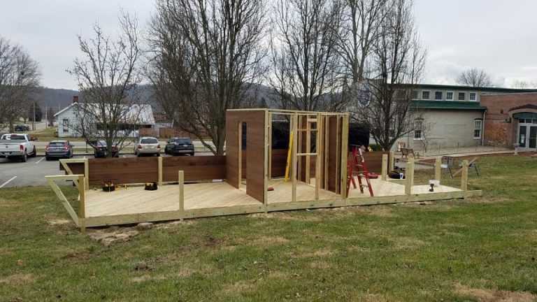 This flatboat, being built by the Ohio County Historical Society, will be able to be climbed through to experience how the earliest settlers made their way to what is now Rising Sun. Submitted Photo