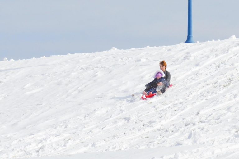 Jon Flanagan made it about part-way down the hill before going up in the air.