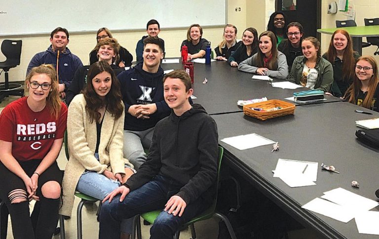Last year Harrison High School started the Hope Squad to spread mental health awareness in the school. Last year’s squad were, first row, from left, Rachel Rivera, Julia Harmon, Ethan White Second row: Simon Acra, Levi Tidwell, Masyn Dallio Third row: Raileigh Legner, Jackson Giglio, Noelle Ley, Emma Roush, Erin Heyob, Lydia Leurck, Saunti Tolliver, Eve King, Gabby Brandner, Ashley Green, Bailey Howson. SUBMITTED PHOTO