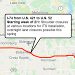 I-74 road work