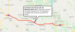 I-74 road work