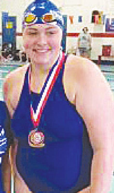 Sophomore Sidney Halloran was Rising Sun’s top finisher in its IHSAA girls swim sectional Saturday at Columbus North. SHINERATHLETICS.COM