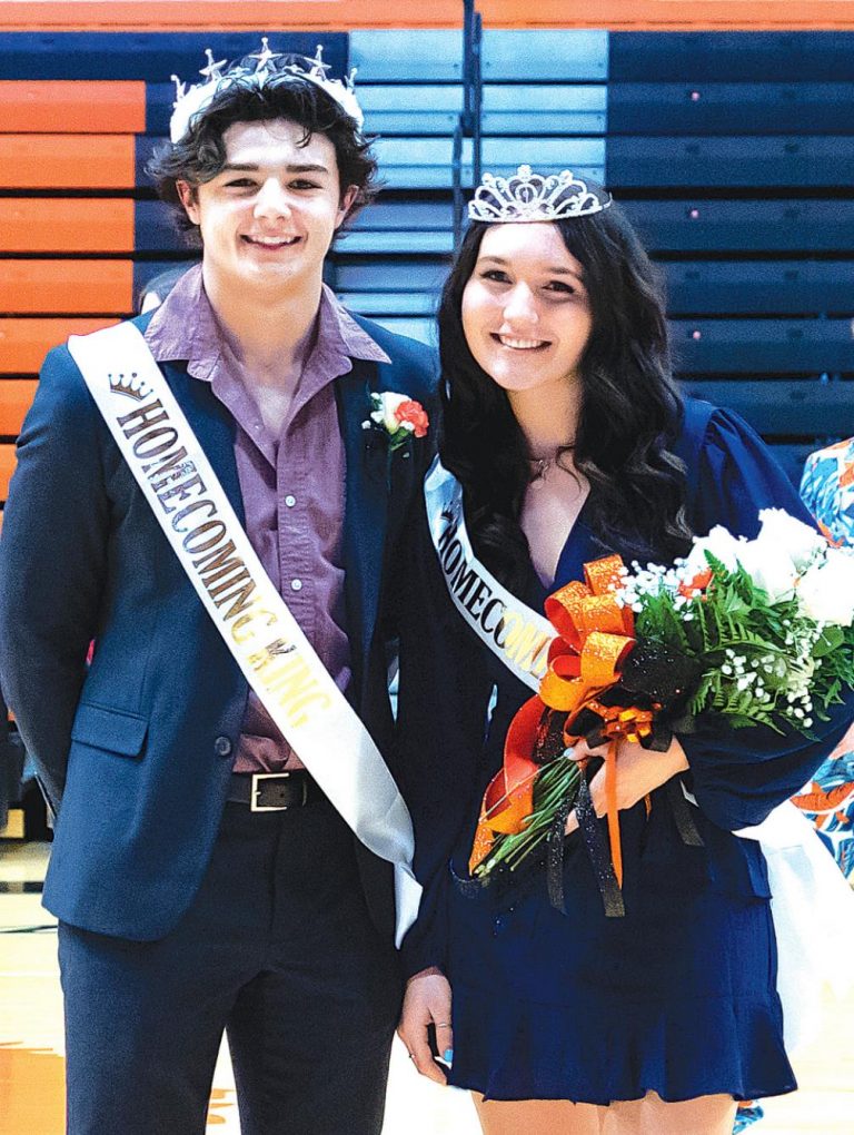 Lawrenceburg homecoming king and queen, Connor Bellamy and Evelyn McAndrew,