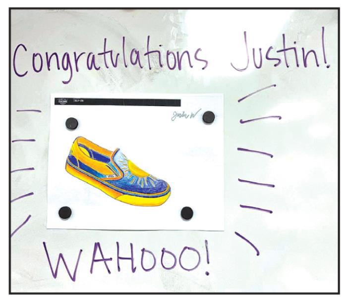SUBMITTED PHOTO The shoes that Justin Wilburn designed for the Vans Custom Culture design contest.