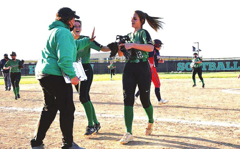 Alora Steinmann runs off the field during the Wildcats softball game against Talawanda April 19. PHOTO BY SANDY MINOR