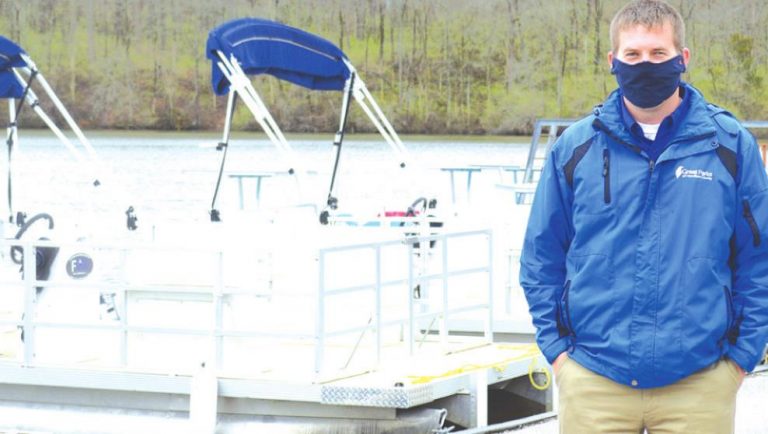Dan Phillips is ready for guests to come an enjoy all Miami Whitewater Forest has to offer. HALIE BARGER/The Harrison-Press