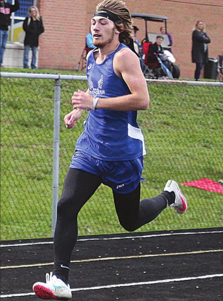 Junior Grant Taylor won the 400-meter dash in a time of 54.40 in last week’s Rising Sun Invitational, then added a second-place finish in the 800-meter run in 2:13.56. MASON J. UHLMANSIEK
