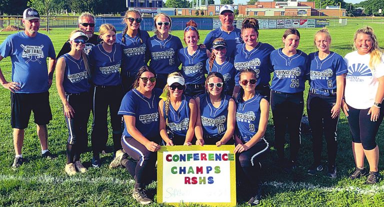 Rising Sun softball (15-7) won its last 6-straight league games to win the Ohio River Valley Conference 2021 championship, capping the run with last week’s victories over Jac-Cen-Del and South Ripley, May 19 and 20. MASON J. UHLMANSIEK