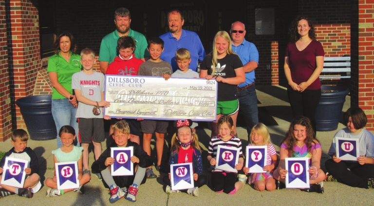 The Dillsboro Elementary School PRO donated $5,000 toward new playground equipment. SUBMITTED PHOTO