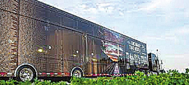This truck will be escorted through Dearborn County on its way to Harrison containing the Wall That Heals, a replica of the Vietnam Veterans Memorial in Washington, D. C. SUBMITTED PHOTO