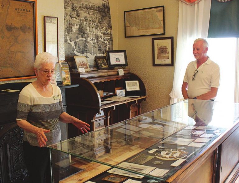 Suzanne Ullrich, docent/volunteer at Hillforest museum, gives a tour of the historic home June 11. The museum is celebrating its 65th year and tours will be given every day, except Monday and holidays, until December. MATT POPOVICH/THE REGISTER