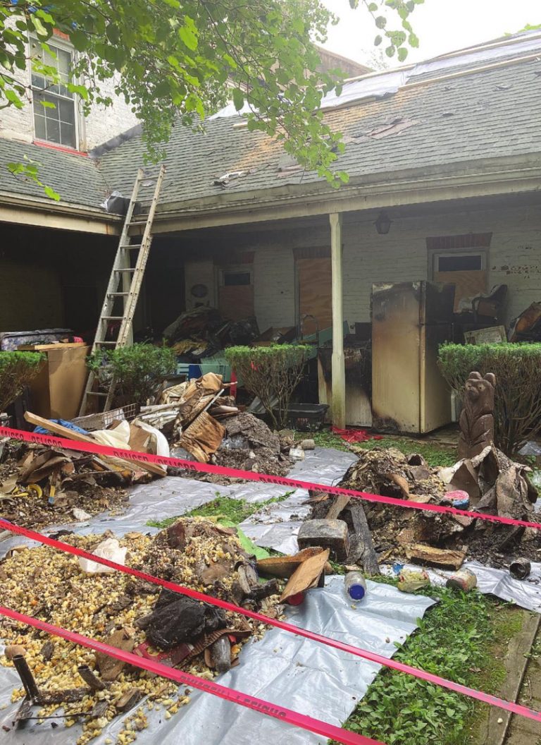 Fire destroyed the interior of an apartment at The Courtyard, Front Street in Rising Sun and occupied by Bill Smith. All contents were destroyed from the blaze.BETH TERRILL/THE RECORDER AND NEWS