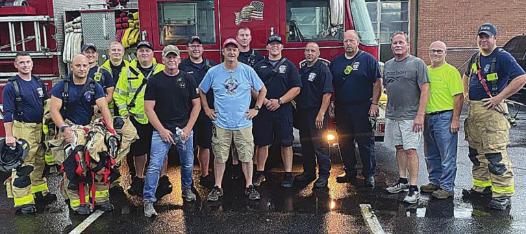Members of the Harrison Fire Department led elected officials from Harrison and Harrison Township through emergency scenarios to experience the training the fire department goes through.SUBMITTED PHOTO