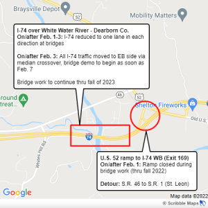 I-74 cross overs