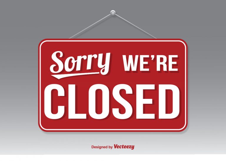 we're closed