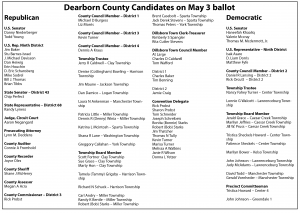 Dearborn County ballott