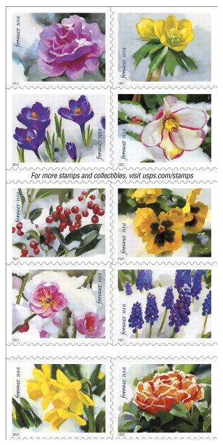 Snowy Beauty Forever stamps