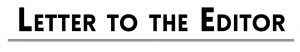 letter to the editor
