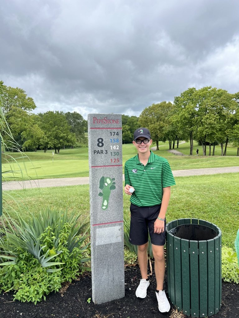 Harrison notebook strine hole in one